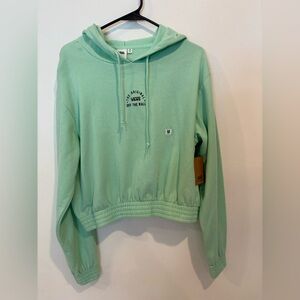 VANS Women's Off The Wall Cropped Pullover Hoodie Sweatshirt Size Medium NWT